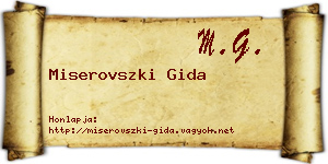 Miserovszki Gida névjegykártya